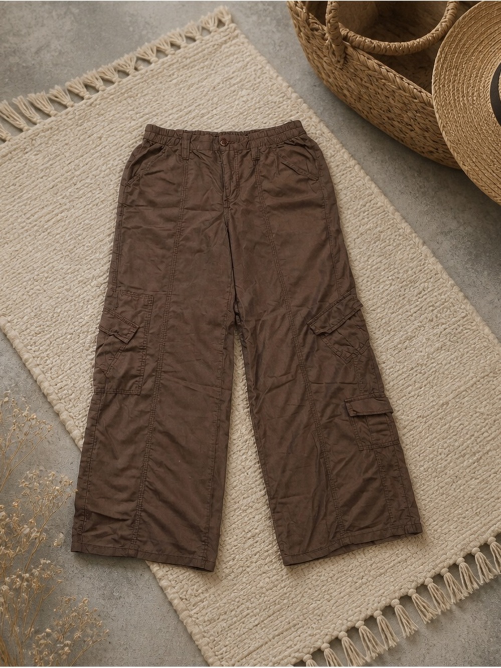 BDG Brown Utility Wide-Leg cargo Pants